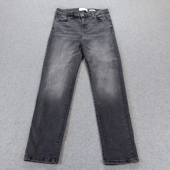 Regeneration Juniors Jeans 7 W27 L28 Black Mid Rise Waist Stretch Faded Gaia - Picture 1 of 12